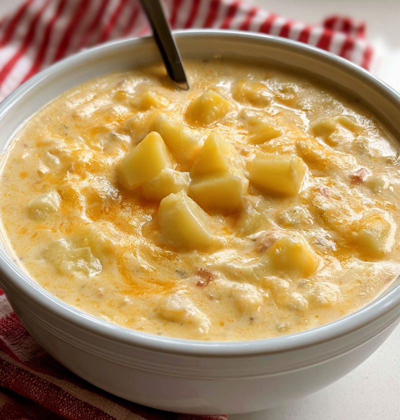 5-Ingredient Slow Cooker Loaded Potato Soup