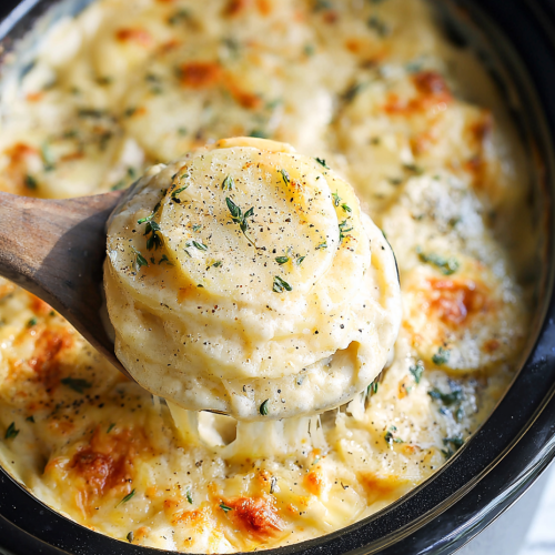 Slow Cooker Scalloped Potatoes