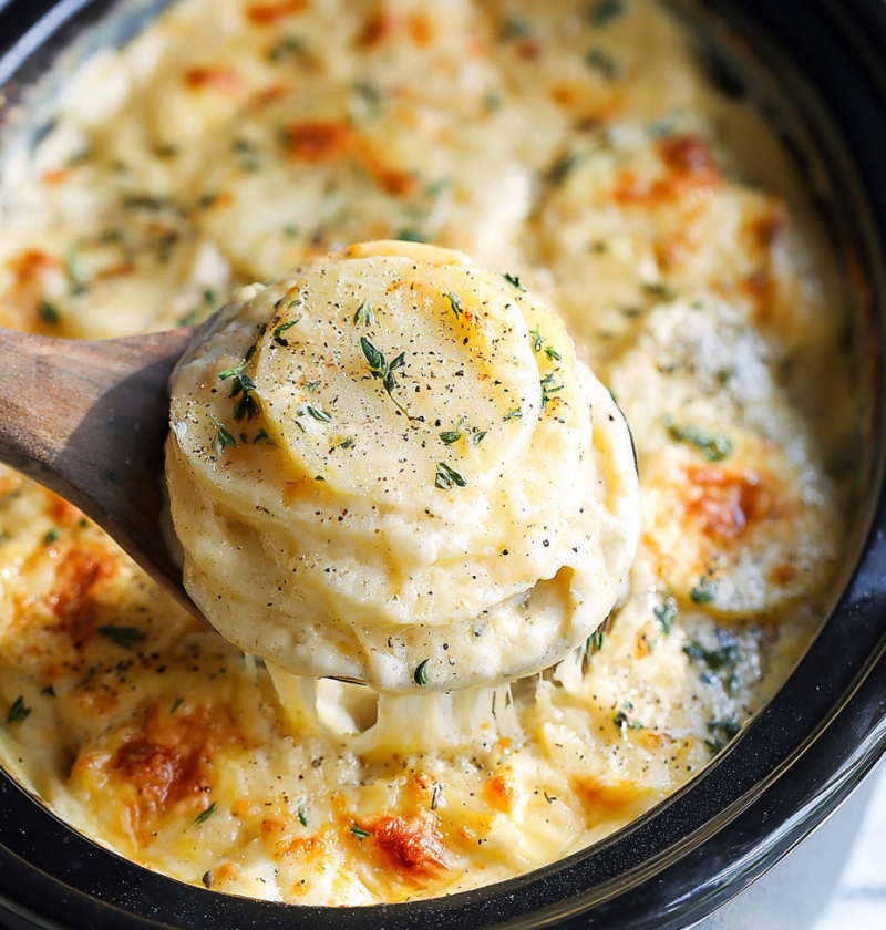 Slow Cooker Scalloped Potatoes