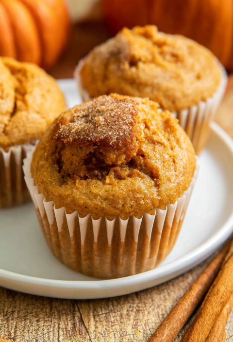 2 Ingredient Pumpkin Muffins