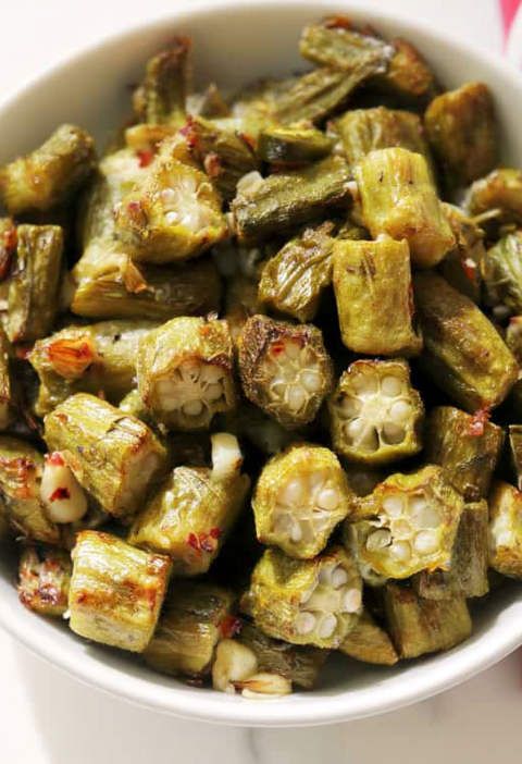 Garlic Roasted Okra