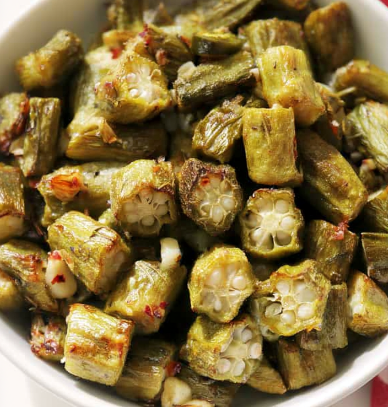 Garlic Roasted Okra