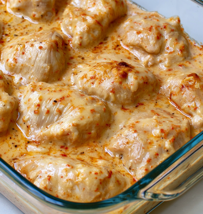 Oven Baked 3-Ingredient Creamy Chicken