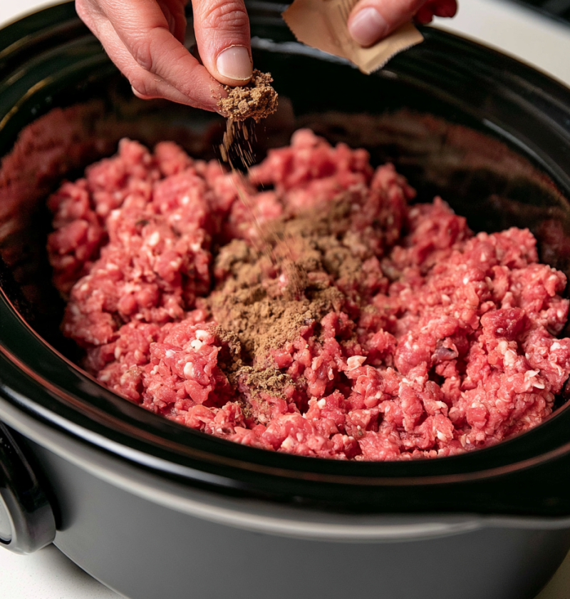 Slow Cooker Amish Ground Beef Gravy Noodles