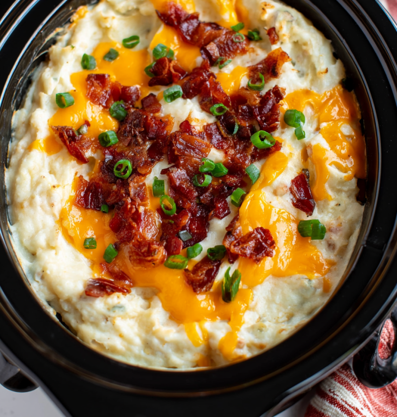 Slow Cooker Loaded Potato Bake