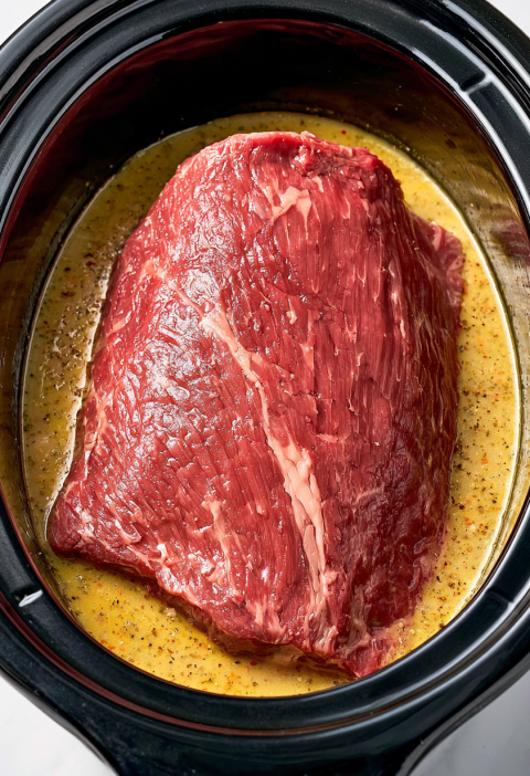 5-Ingredient Slow Cooker Sirloin Tip Roast Dinner