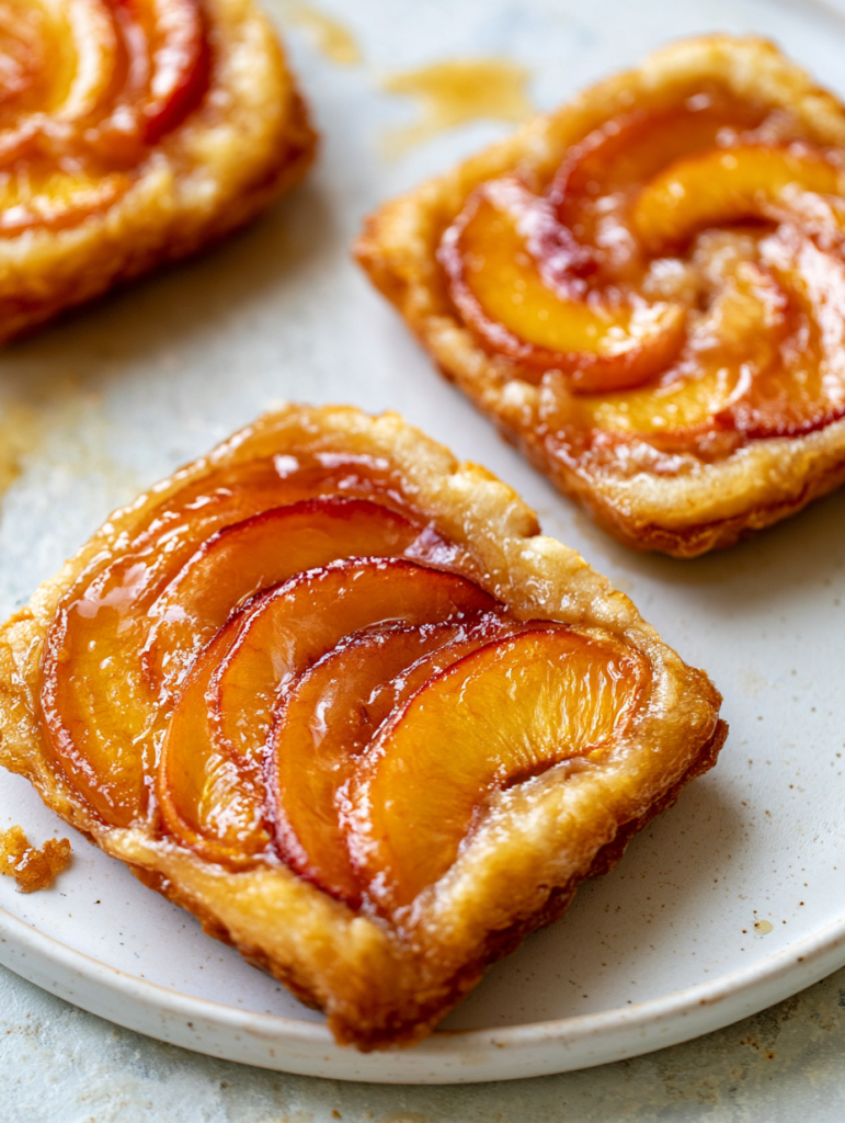 Peaches and Cream Upside Down Tarts