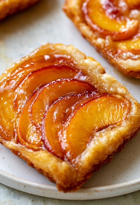 Peaches and Cream Upside Down Tarts