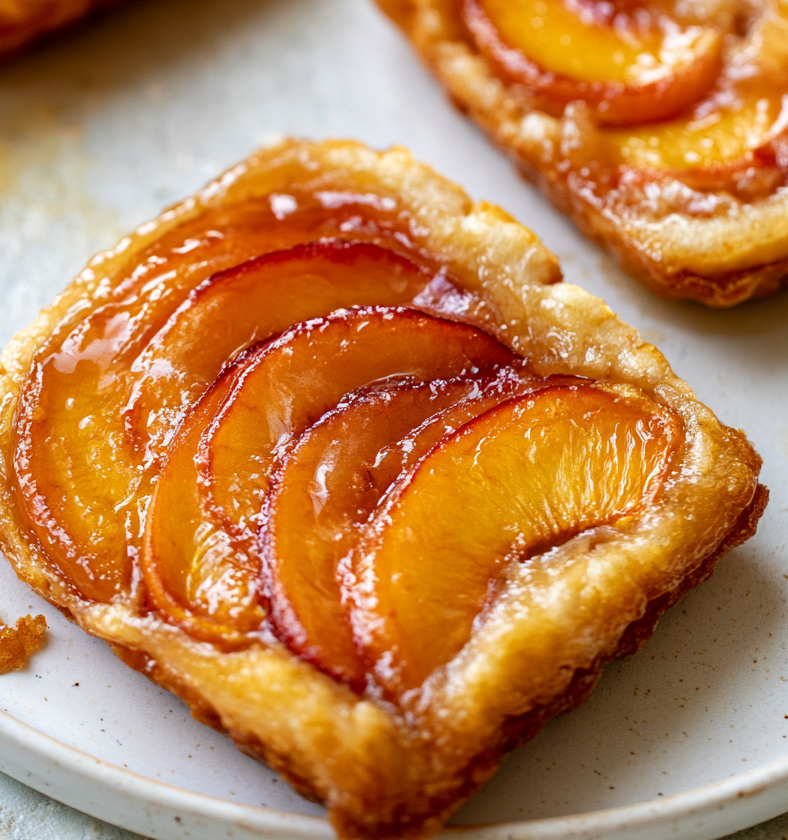 Peaches and Cream Upside Down Tarts