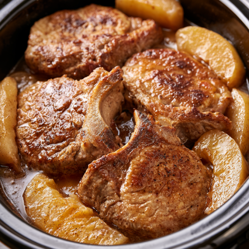 Slow Cooker Amish Pork Chops and Apples