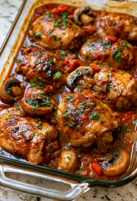 Oven-Baked 5-Ingredient Chicken Marengo