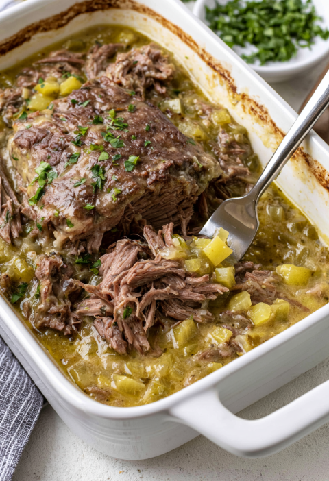 Oven-Baked 3-Ingredients Celery Soup Pot Roast