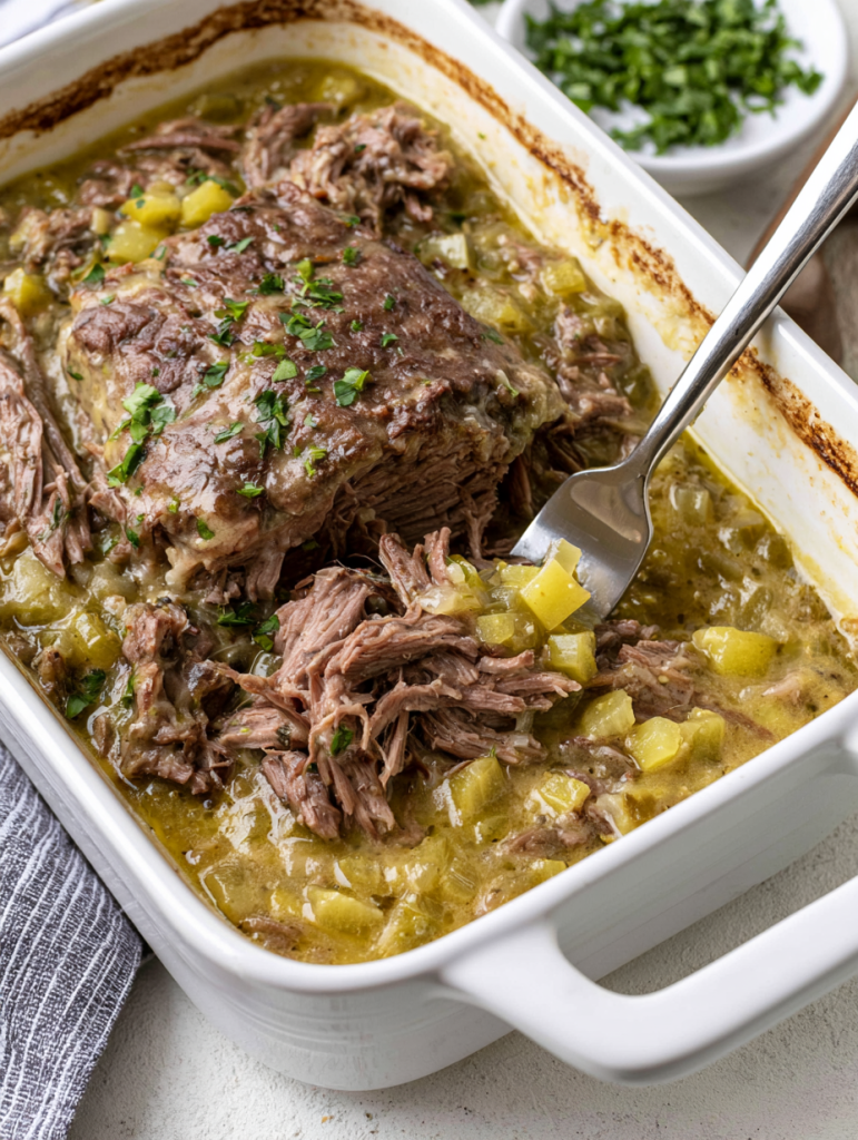 Oven-Baked 3-Ingredients Celery Soup Pot Roast