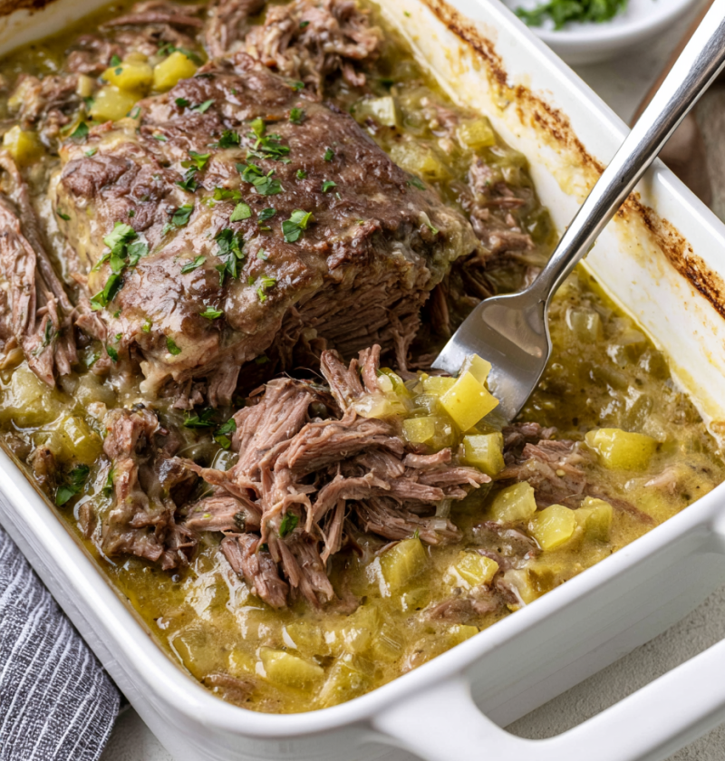 Oven-Baked 3-Ingredients Celery Soup Pot Roast
