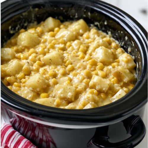 Slow Cooker Amish Creamed Corn Potatoes