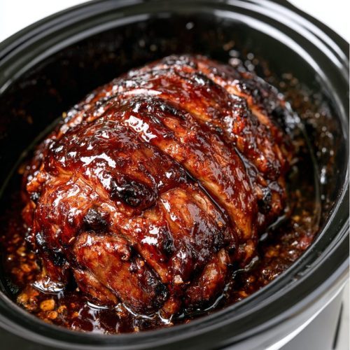 3-Ingredient Slow Cooker Glazed Beef