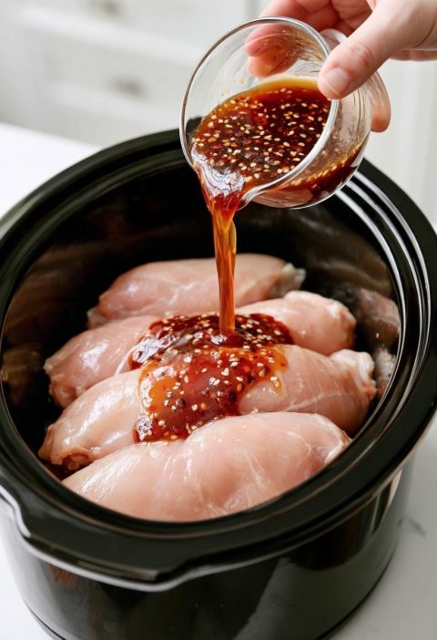 Slow Cooker Honey Sriracha Chicken