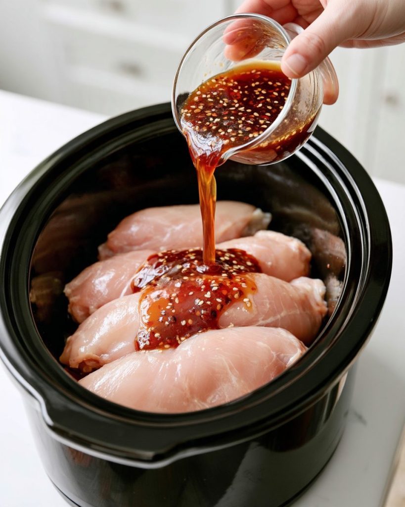 Slow Cooker Honey Sriracha Chicken