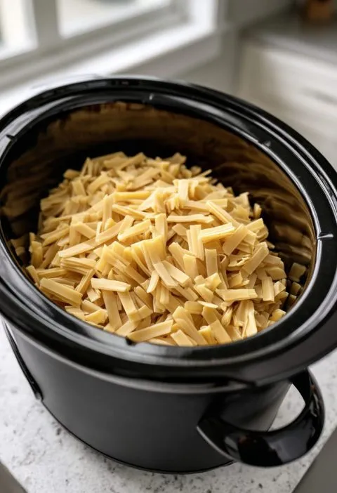 4-Ingredient Slow Cooker Fettuccine