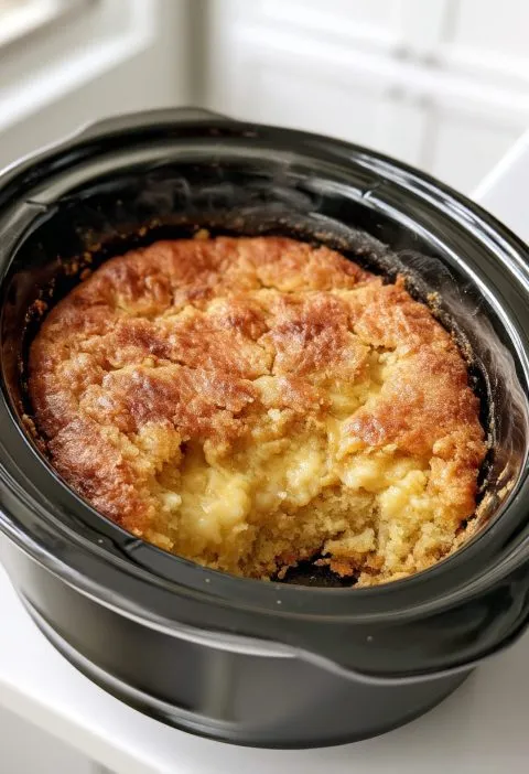 Slow Cooker 4-Ingredient Gooey Butter Cake