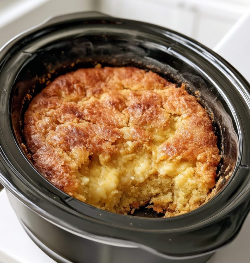 Slow Cooker 4-Ingredient Gooey Butter Cake