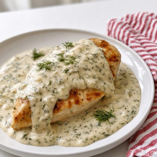 Slow Cooker 4-Ingredient Creamy Dill Chicken