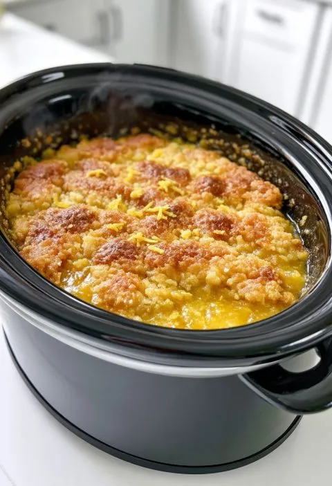Slow Cooker 3-Ingredient Limoncello Spritz Dump Cake