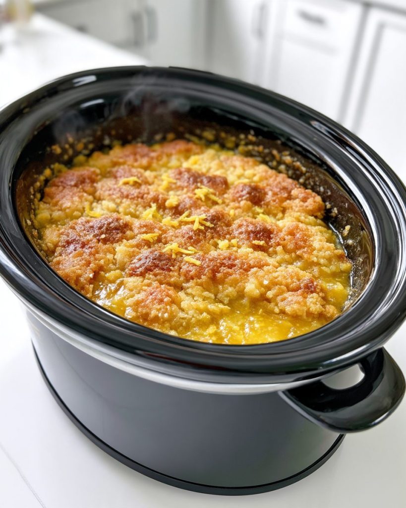 Slow Cooker 3-Ingredient Limoncello Spritz Dump Cake