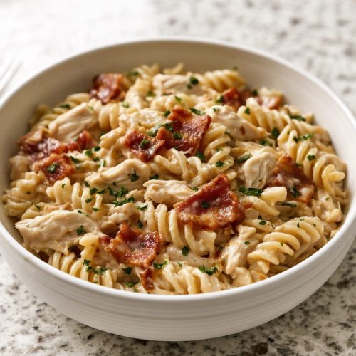 Slow Cooker Amish Bacon Chicken Pasta