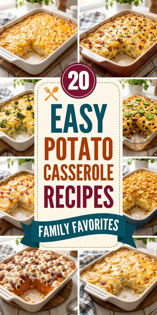 20 Potato Casserole Recipes – collage of easy recipes