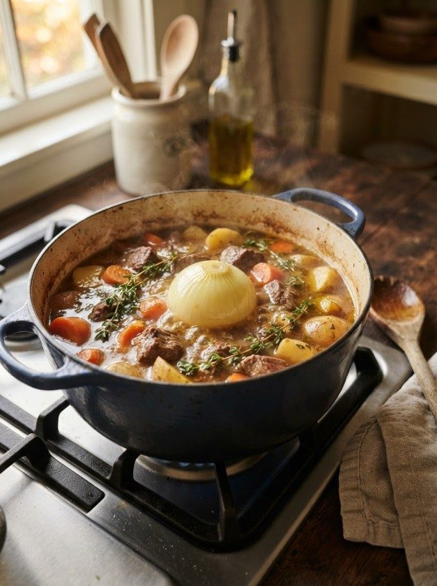 I Dropped a Whole Peeled Onion Into My Beef Stew. Here's What Happened 4 Hours Later
