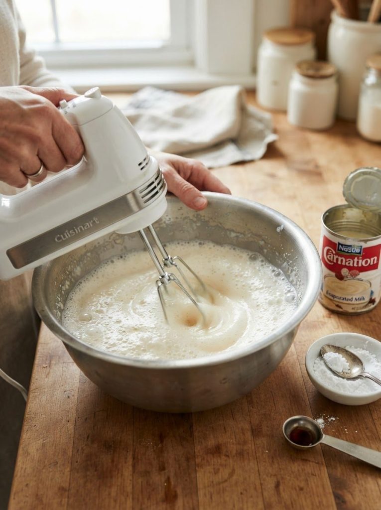I Whipped a Freezing Cold Can of Evaporated Milk Instead of Heavy Cream. Here's What Happened
