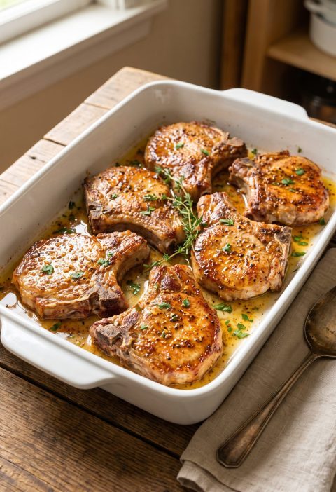 I Rubbed Yellow Mustard on Raw Pork Chops Before Baking. 45 Minutes Later, Here's What Happened