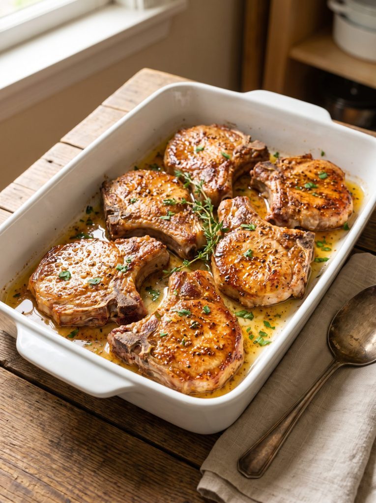 I Rubbed Yellow Mustard on Raw Pork Chops Before Baking. 45 Minutes Later, Here's What Happened