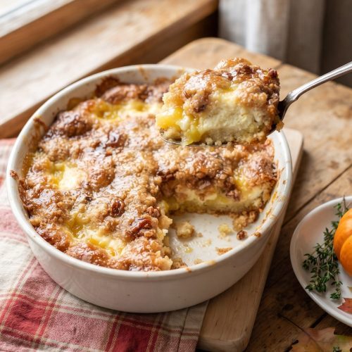 4-Ingredient Lemon Cream Cheese Dump Cake