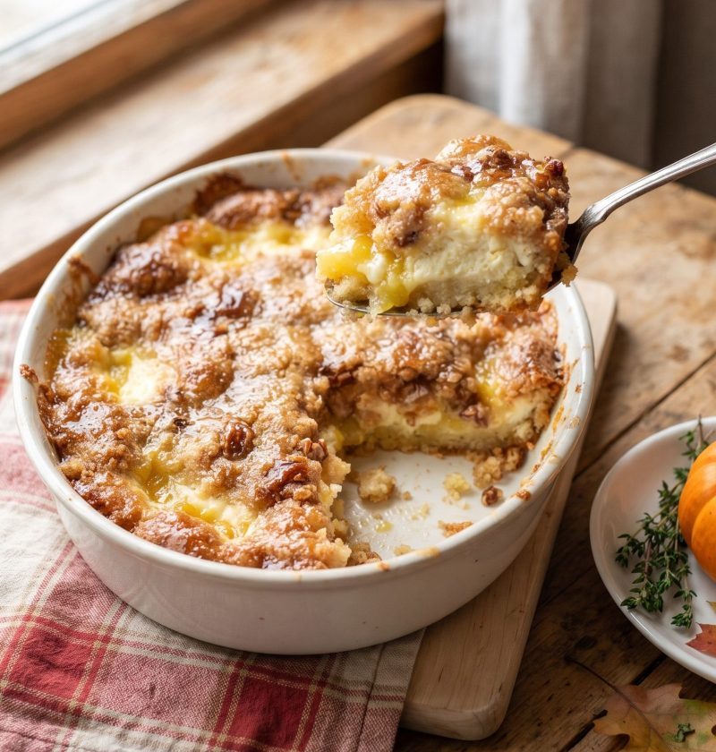 4-Ingredient Lemon Cream Cheese Dump Cake