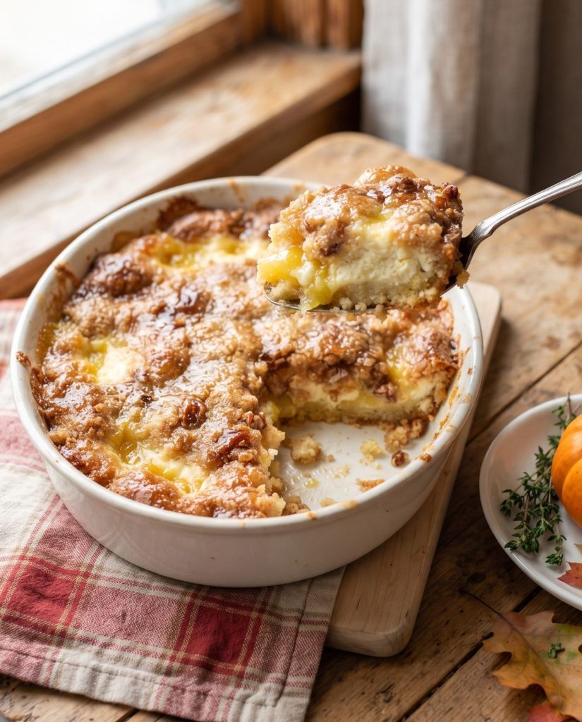 4-Ingredient Lemon Cream Cheese Dump Cake