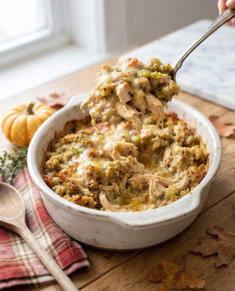 4-Ingredient Slow Cooker Chicken with Stuffing