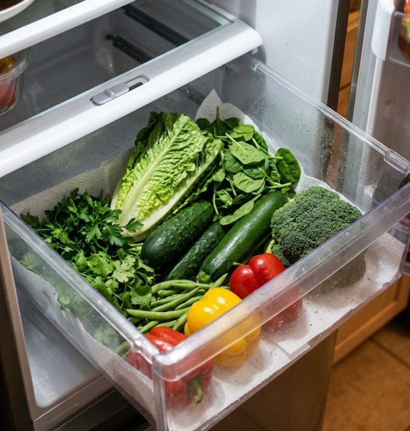 I Closed My Crisper Drawer Vent and Added Paper Towels for 2 Weeks. Some Vegetables Lasted Much Longer.