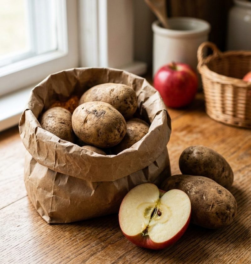 I Stored Potatoes With Half an Apple for 14 Days — Here's What Happened