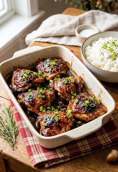 Brown sugar garlic chicken thighs