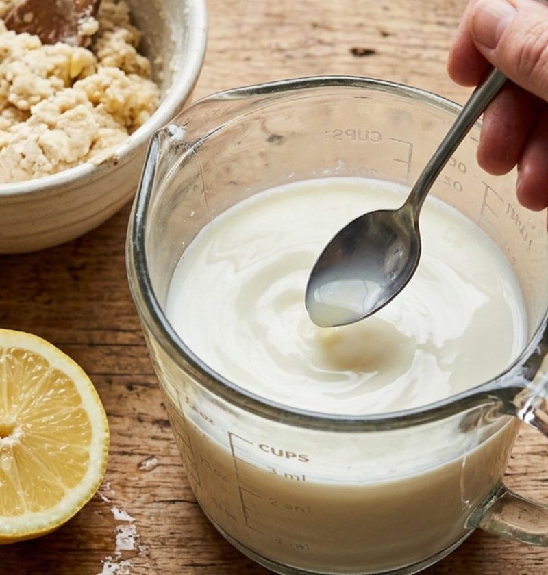 Making a buttermilk substitute
