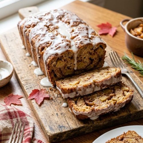 Caramel apple fritter bread