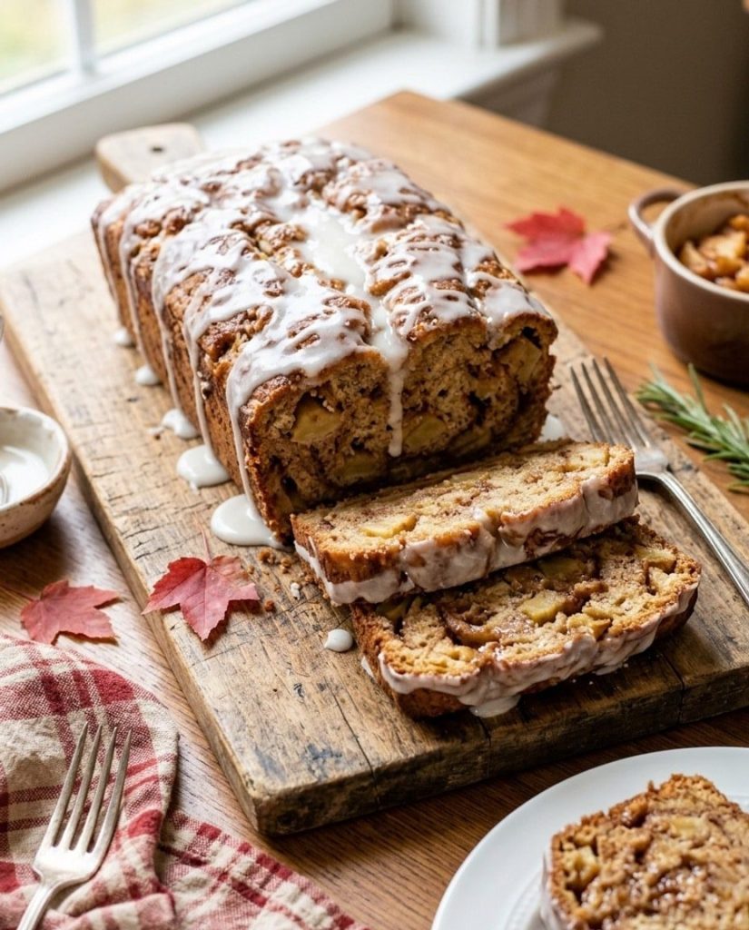 Caramel apple fritter bread