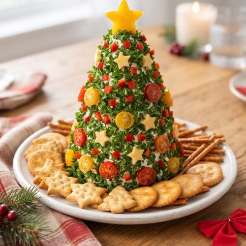 Christmas tree cheese ball