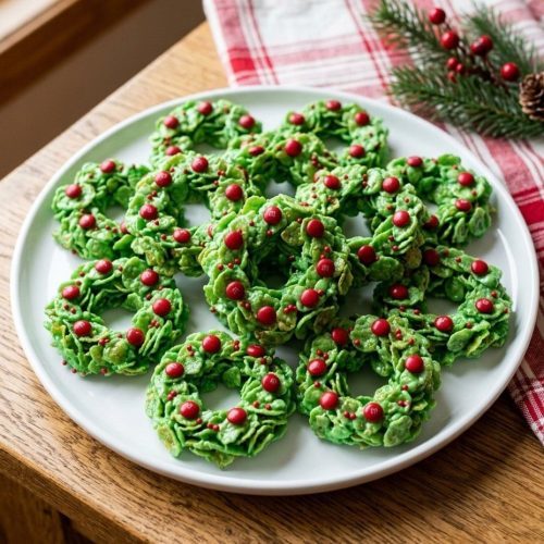 Cornflake Christmas wreaths