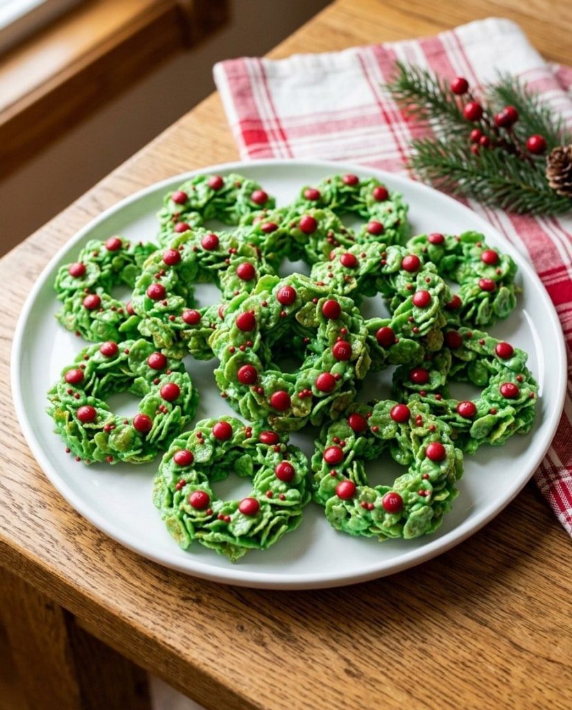 Cornflake Christmas wreaths