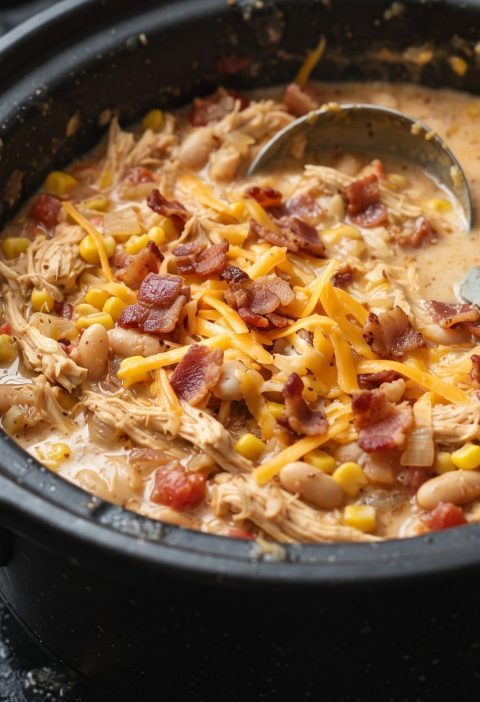 Crack chicken chili in the slow cooker