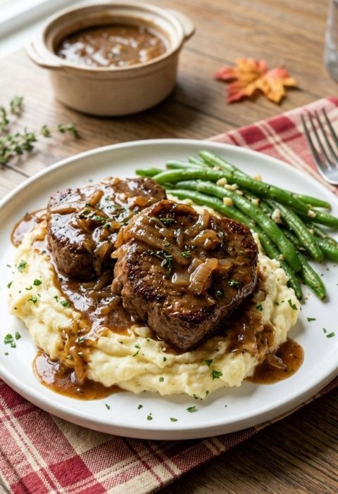 Crockpot cube steak and gravy