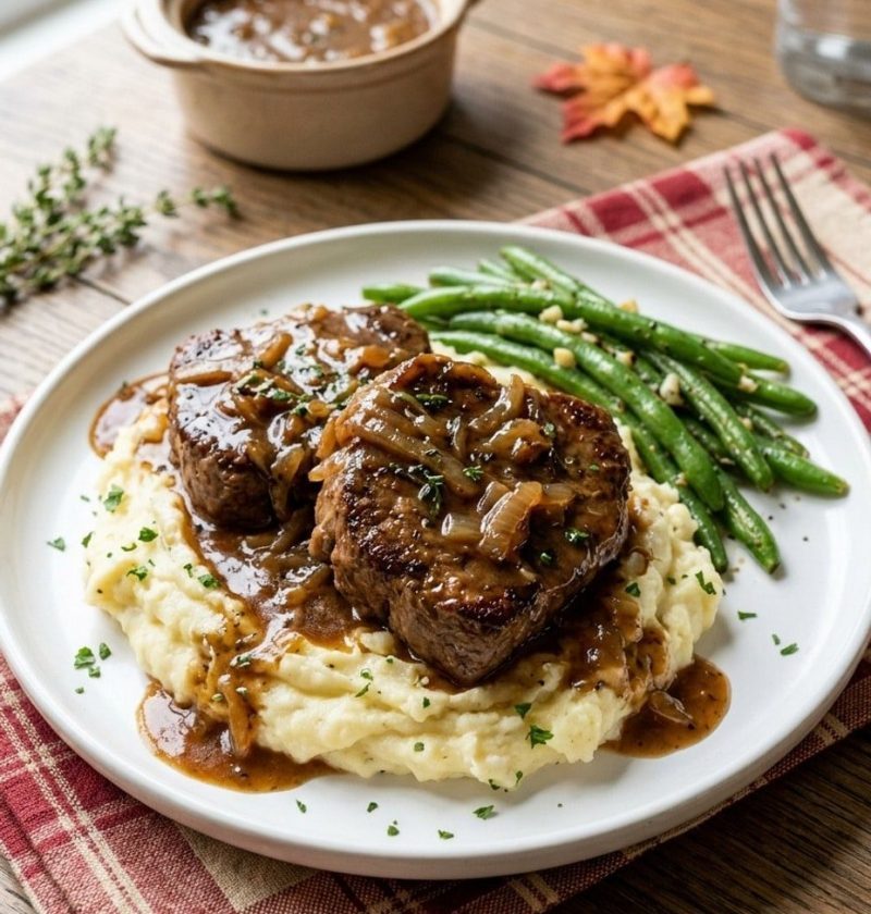 Crockpot cube steak and gravy